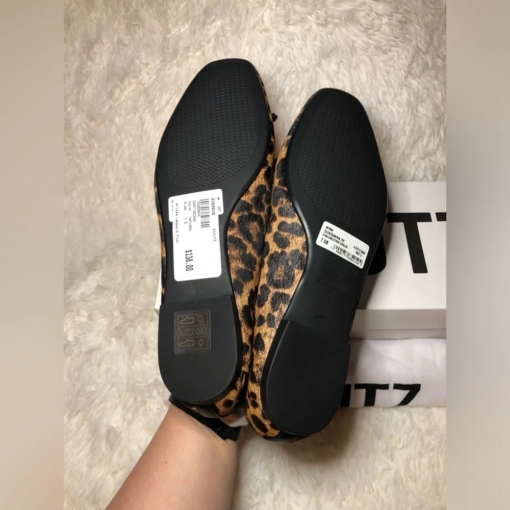 SCHUTZ Animal Print Women's Flats NWT NWB size 7.5